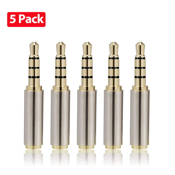 Gold 3.5mm Male to 2.5mm Female Stereo Audio Headphone Jack Adapter Converter